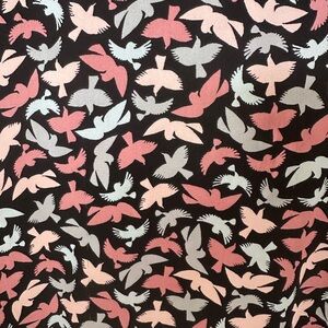Cha Cha Vente Black and Pink Bird Pattern